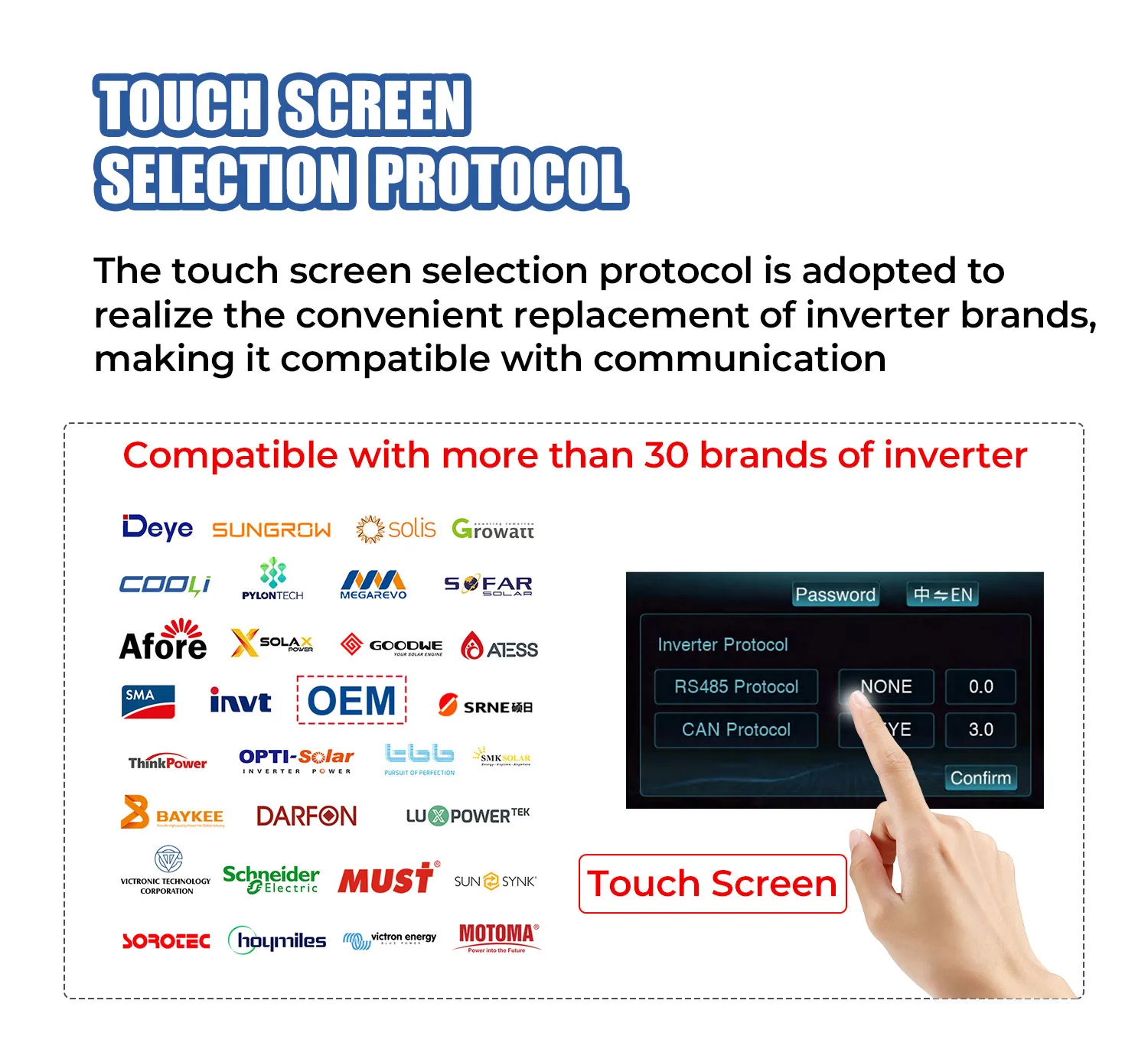 Wholesale Lifepo4 Solar Battery (Touch screen selection protocol) INVERTER COMPATIBLE2