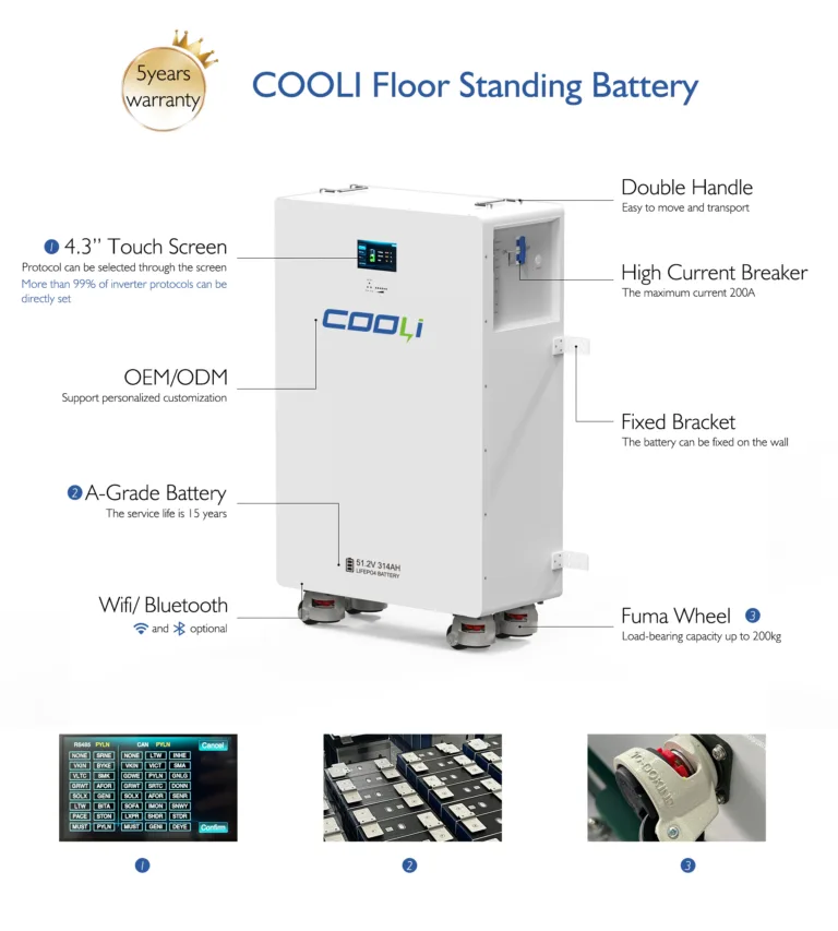 Amazing 300Ah 51.2V Floor Standing Battery