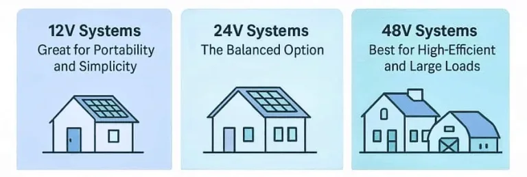 Battery Capacity and Power Calculation: Complete Practical Guide for Solar & Energy Storage Systems System Voltage and Capacity Planning