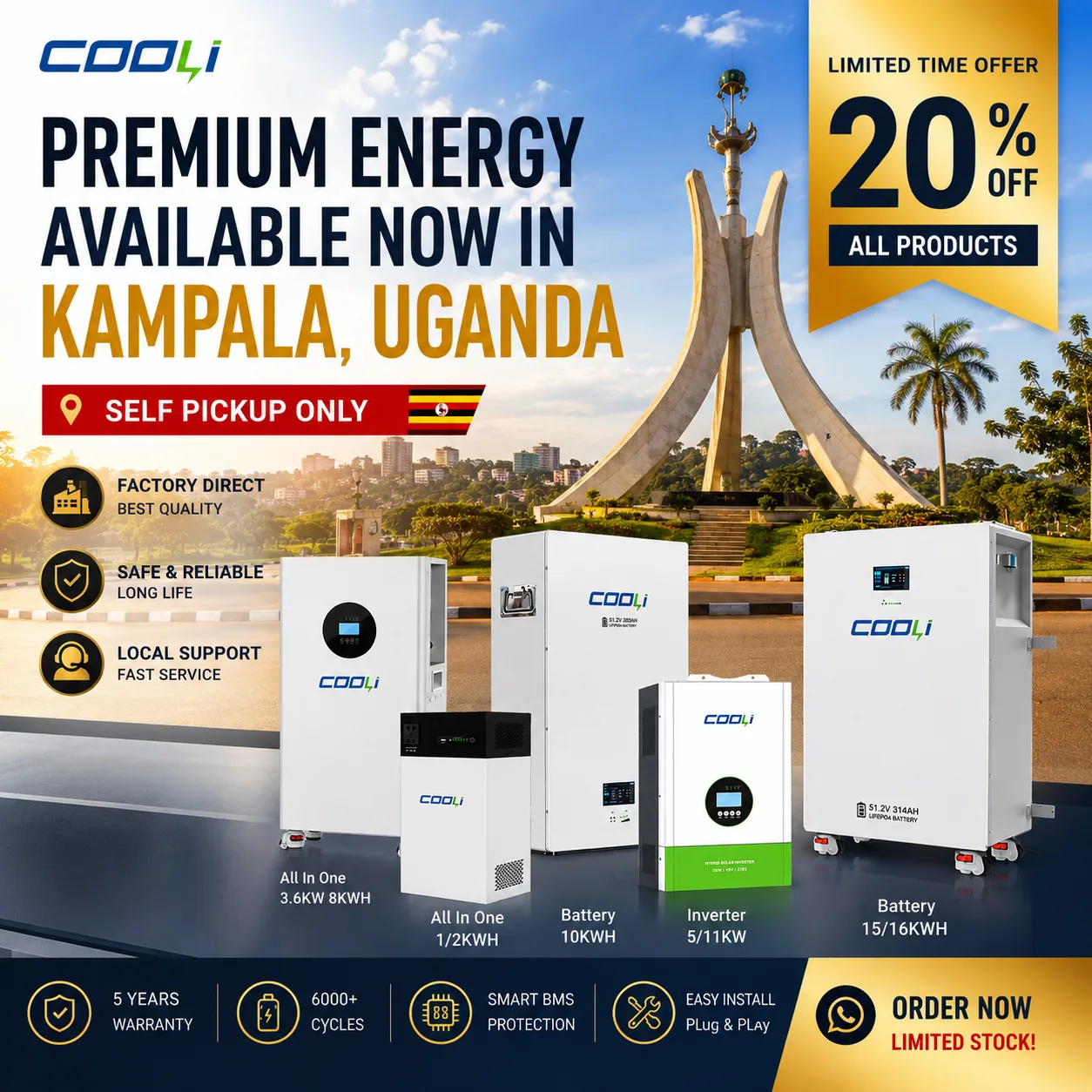 Premium Energy Has Arrived in Kampala, Uganda — Now with 20% Off All Products 乌干达促销26.7